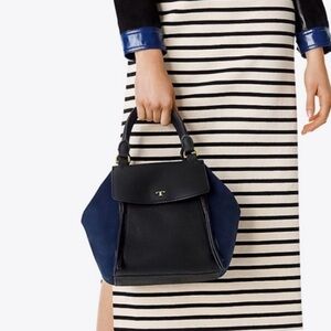 Tory Burch Tan Leather Half Moon 🌙 with Gold Details